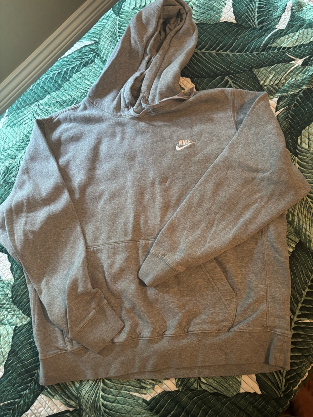 Nike Gray hoodie Sweatshirt with Swoosh Tag